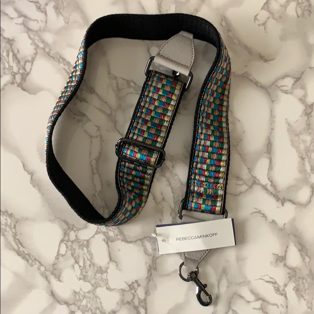 Rebecca Minkoff Metallic Rainbow Guitar Strap